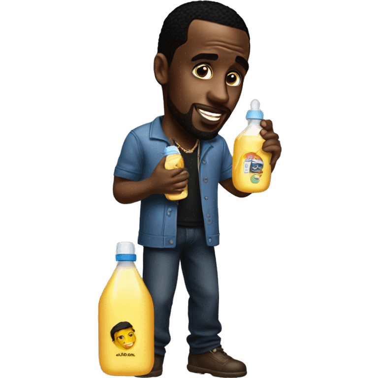 p-diddy holding baby oil emoji