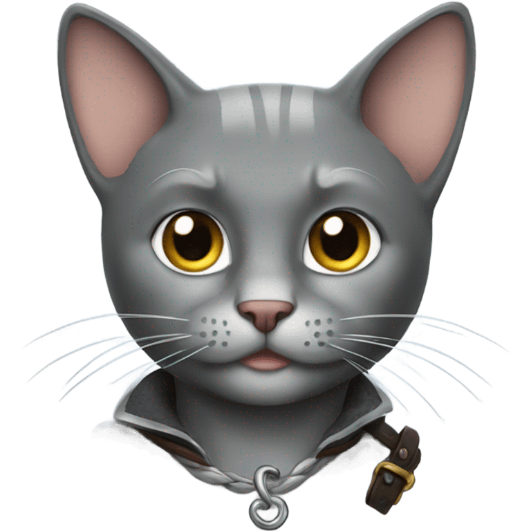 pirate gray cat emoji