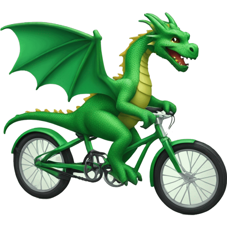 green dragon riding a bike  emoji