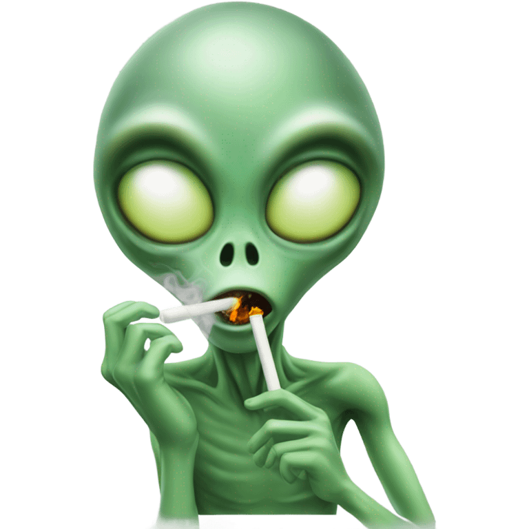 Alien smoking marijuana  emoji