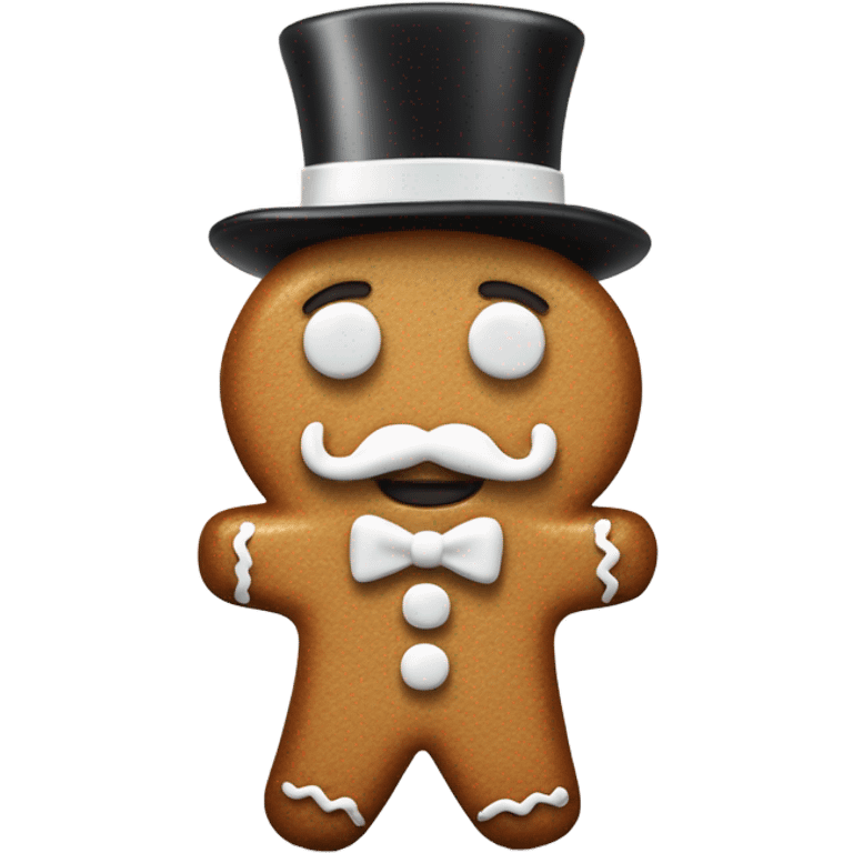 Gingerbread monopoly man emoji