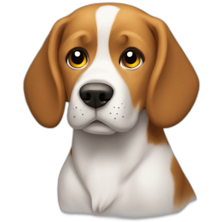 Beagle avec une doudoune  emoji