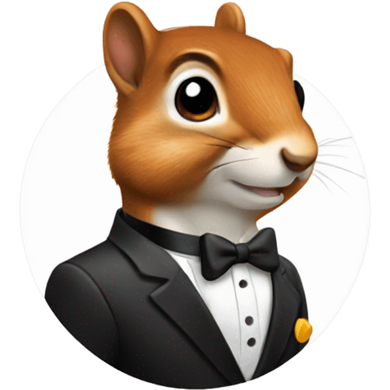 Squirrel in a tuxedo emoji