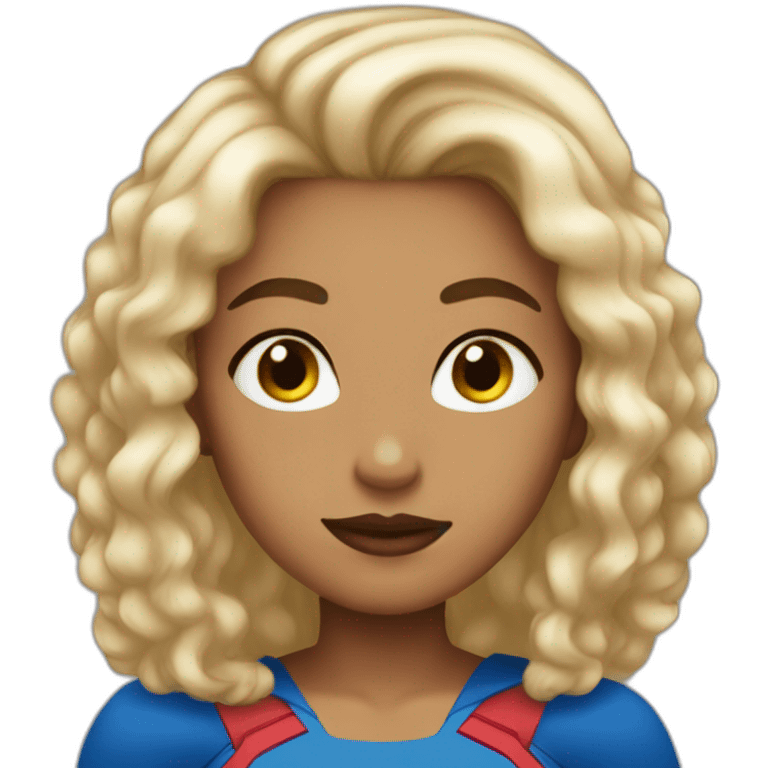 Superwoman light skin darle hair emoji