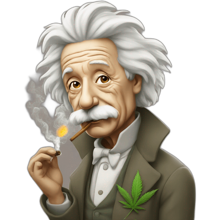 Einstein smoking weed emoji