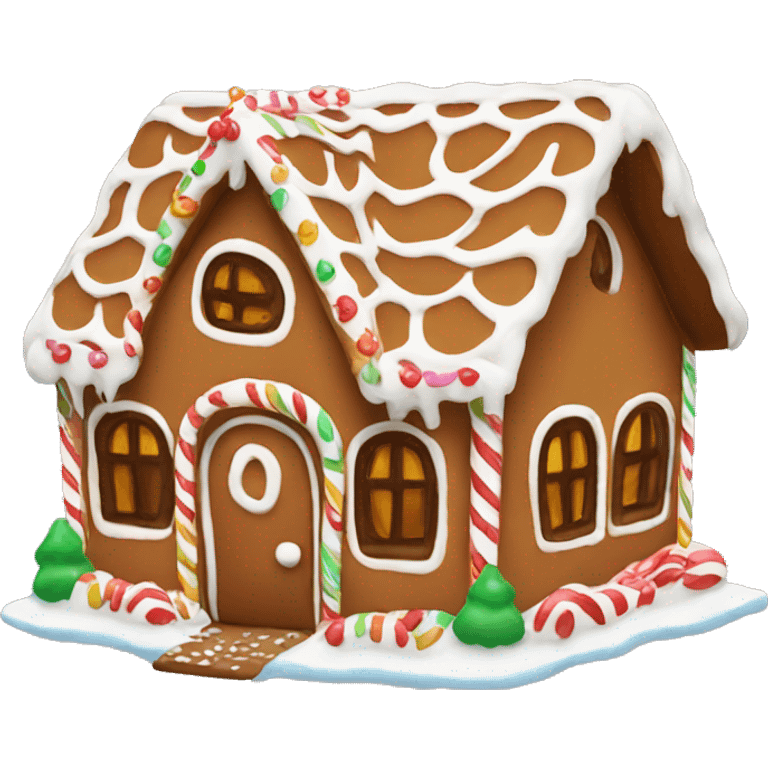 Cute gingerbread house emoji