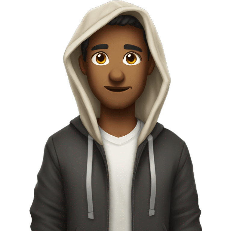 Australia Shepard wearing a hoodie emoji