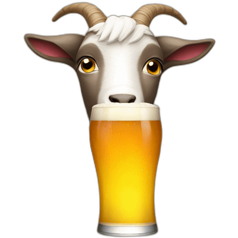 goat drinking beer emoji