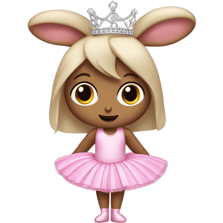 rabbit with ballet costume emoji