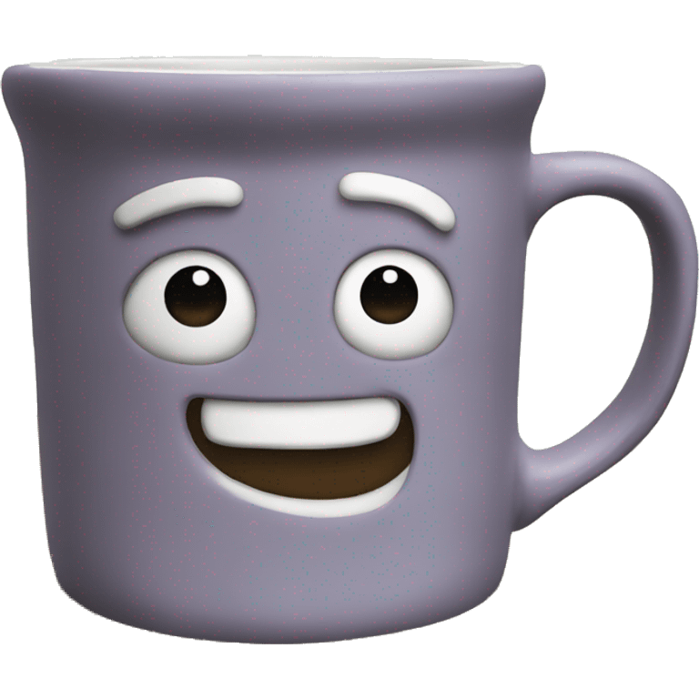 ceramic painted mug
 emoji