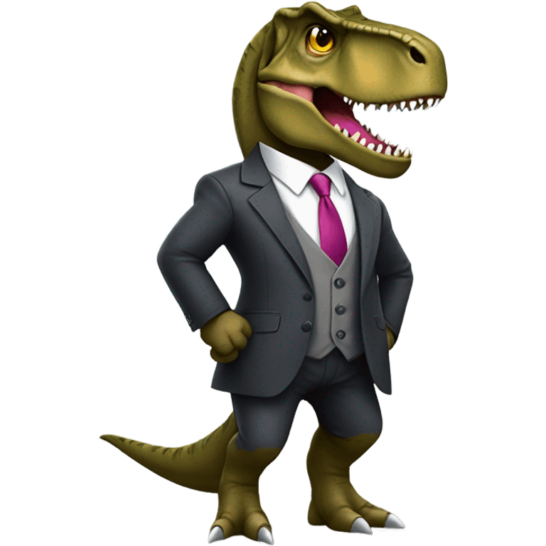 trex in a suit emoji