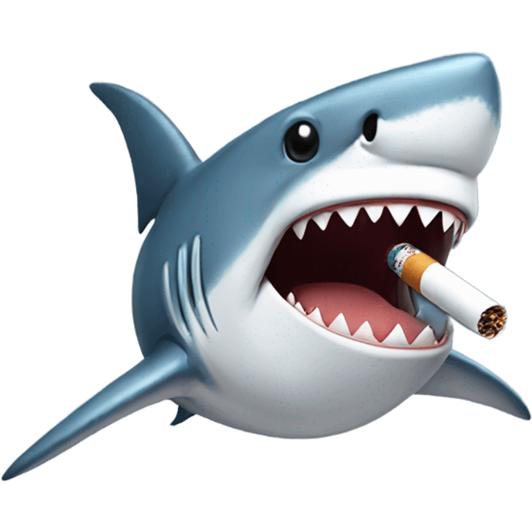 A shark smoking  emoji