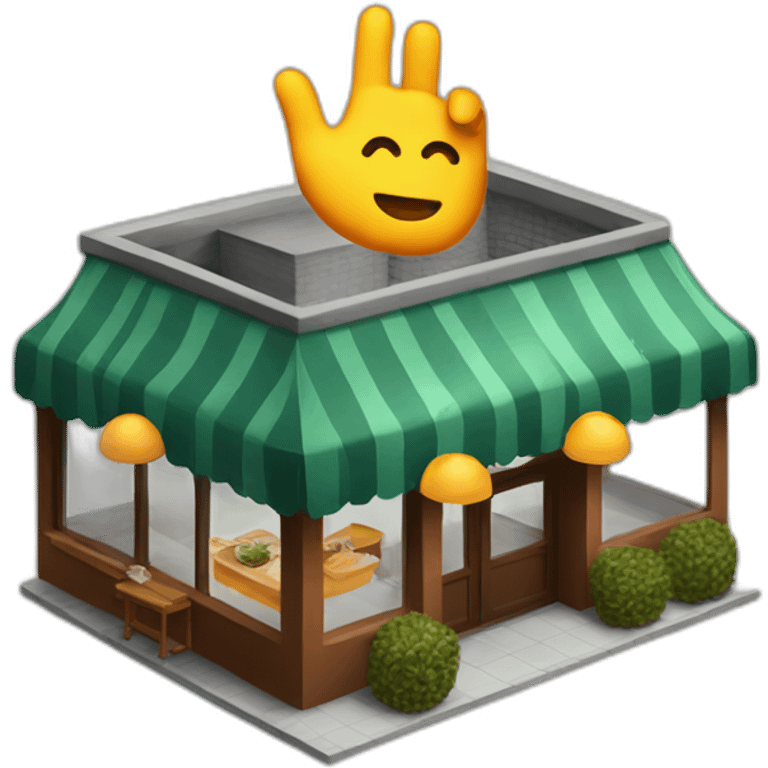 Ok hand oand restaurant emoji