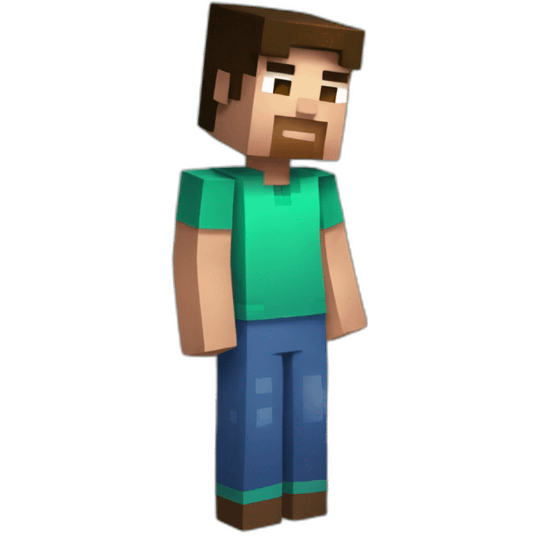 Minecraft steve pregnant holding his pregnant stomach emoji