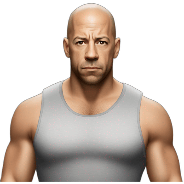 actor vin diesel serious real half body emoji