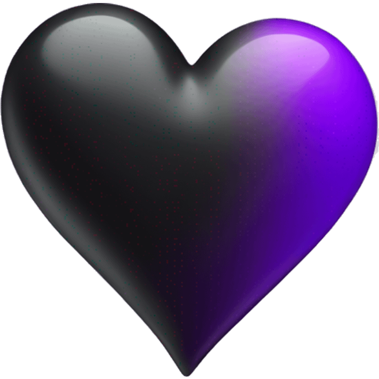 Black and purple abstract heart emoji