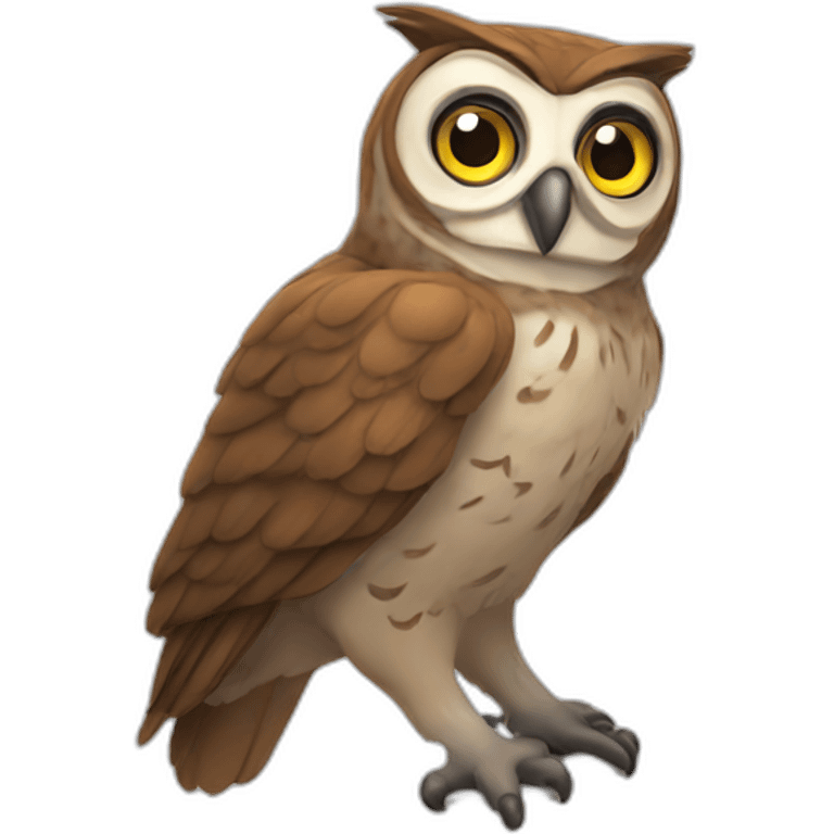 a goofy owl emoji