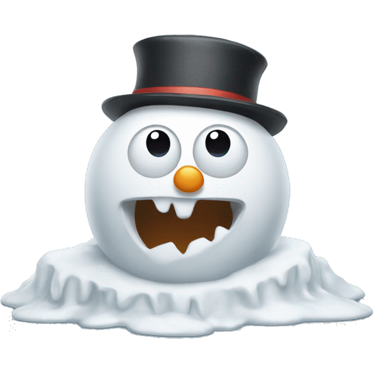 melt down snowman emoji