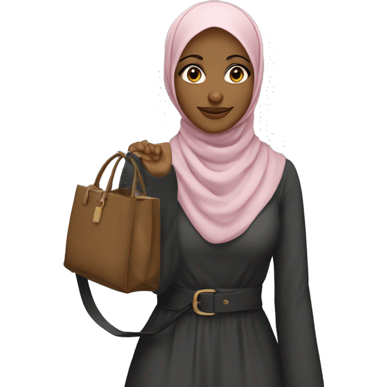 Hijabi girl wir a polene bag emoji