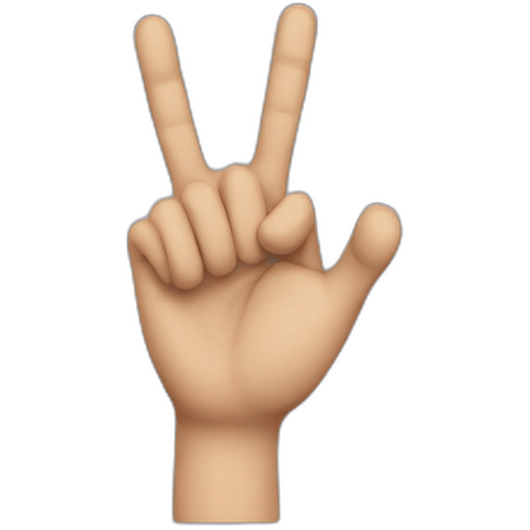 EMOJI SAYING HAND ROCK SIGN emoji