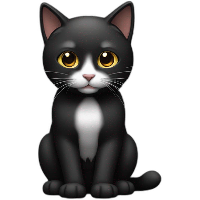 Gato negro con blanco emoji