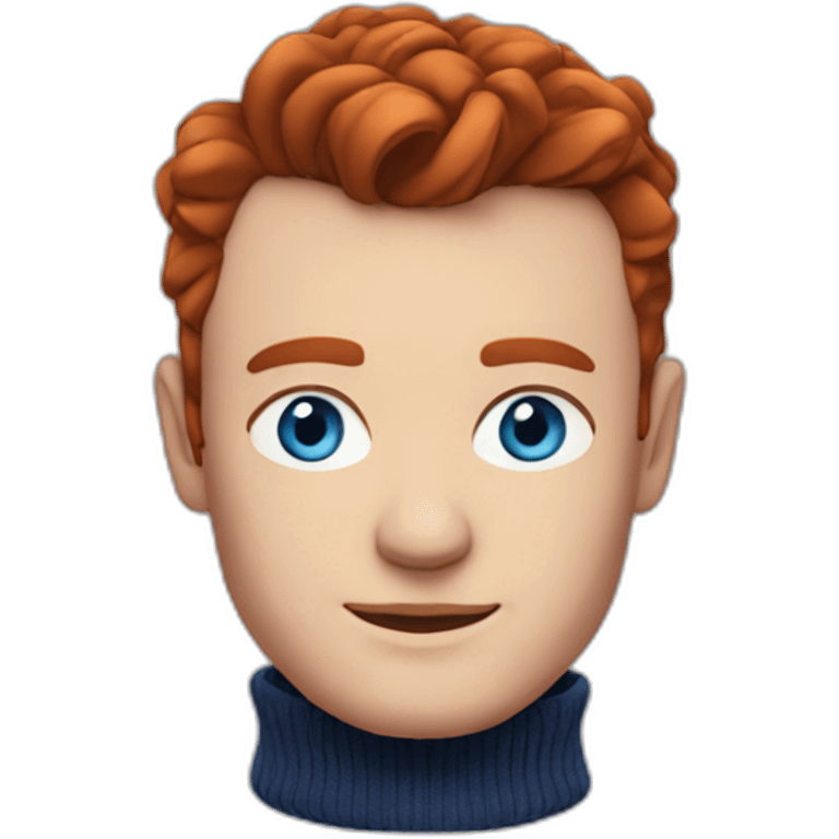 Jude law blue eyes turtleneck sweater red hair emoji