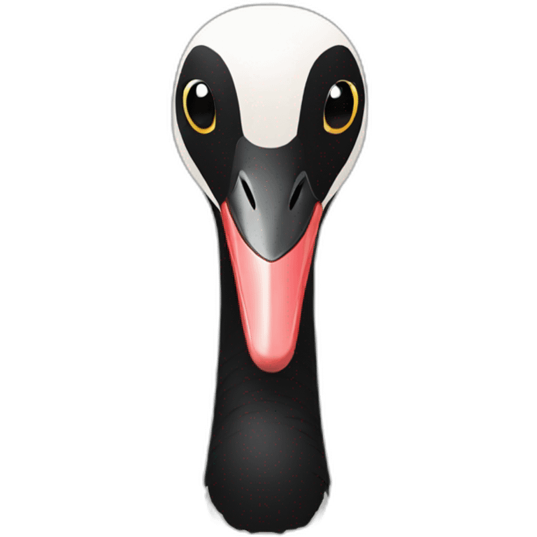 black swan front view emoji