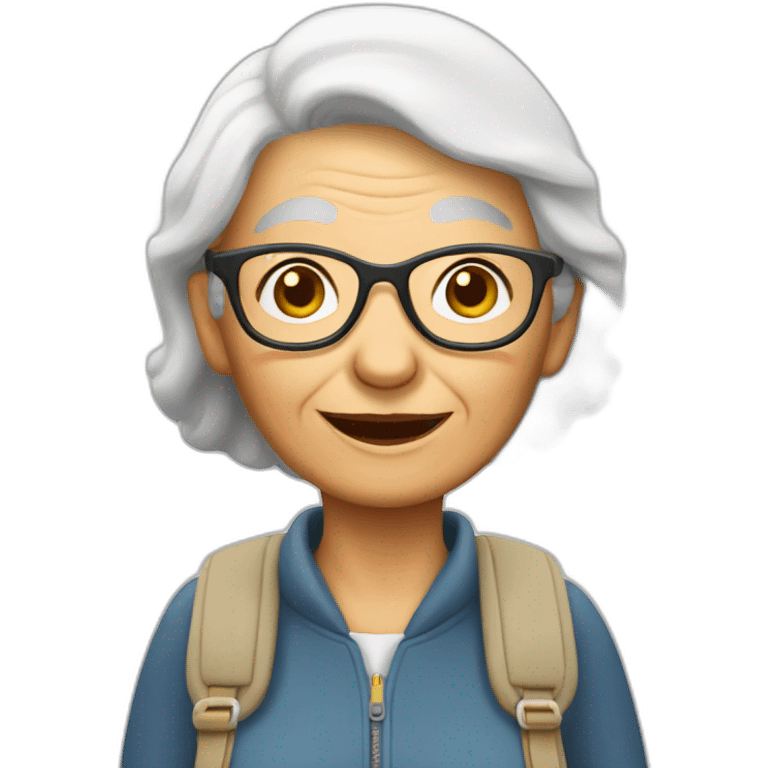 Grandma traveller emoji