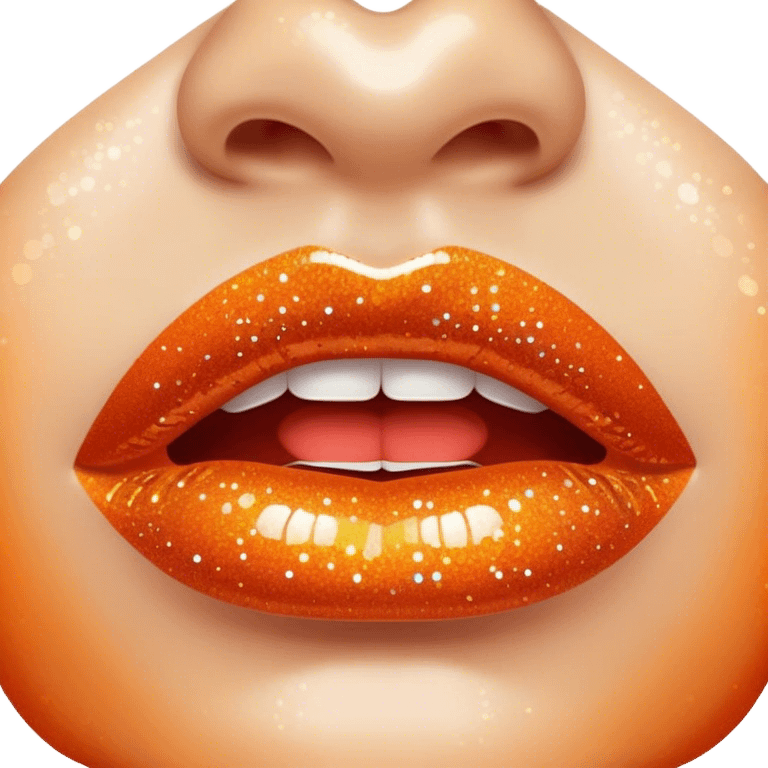 Orange glitter lipgloss emoji