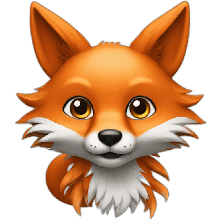 fox with fan of 9 tails at back emoji