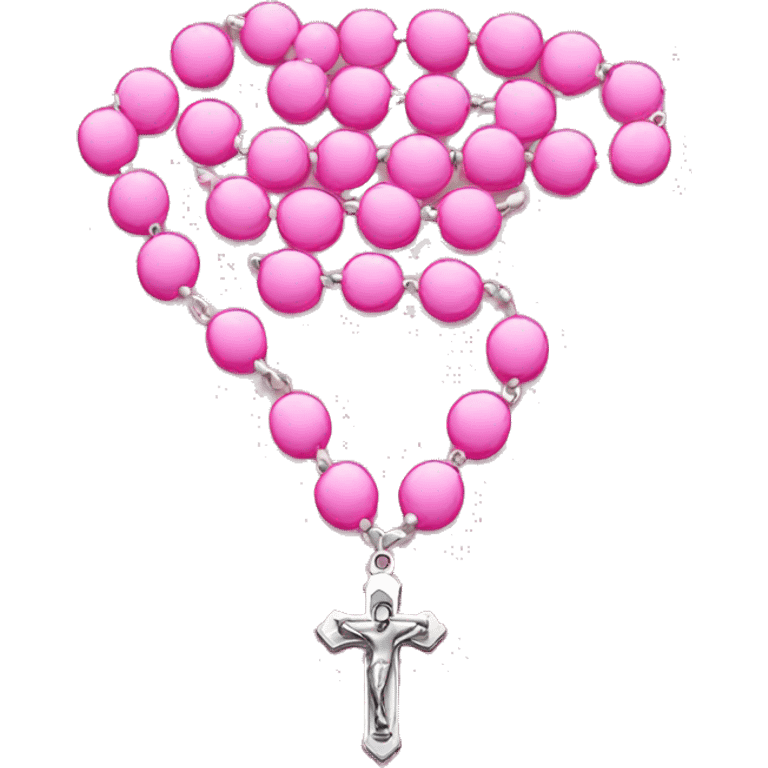 Pink rosary  emoji