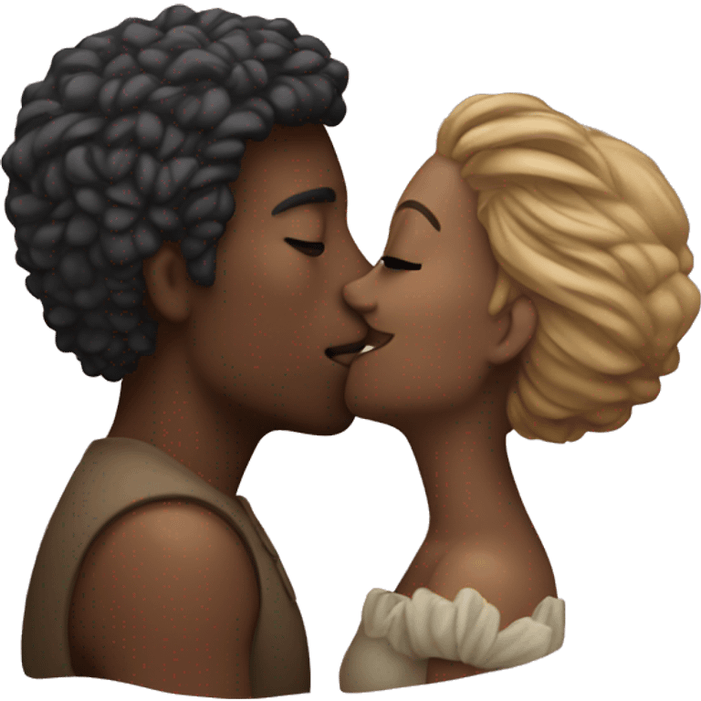 Woman and man kissing emoji