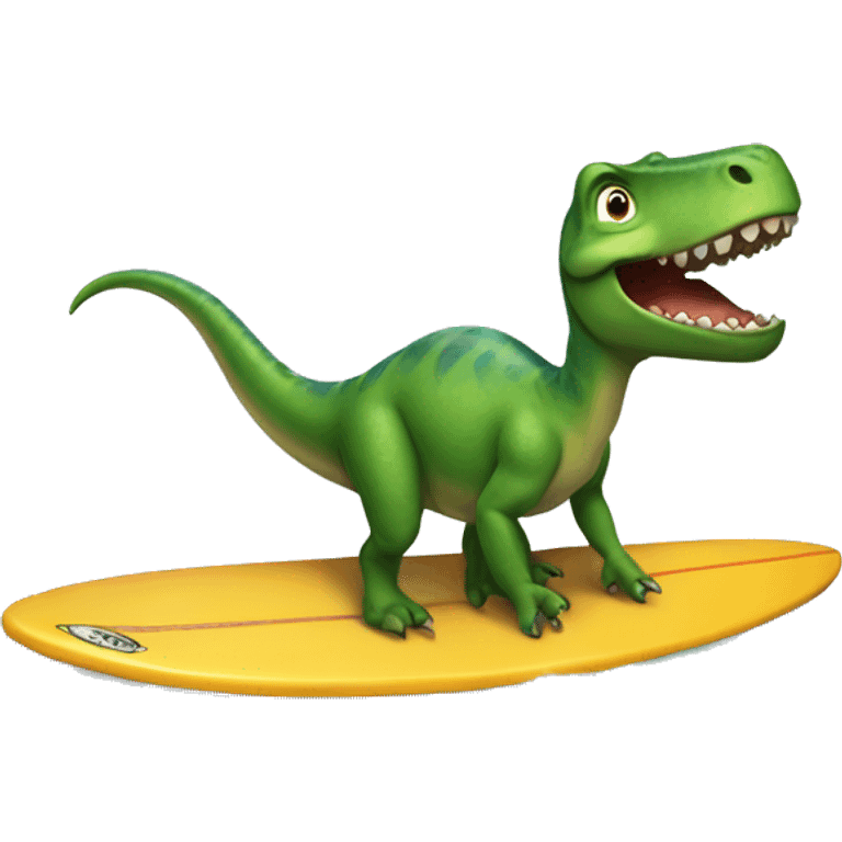 Dinosaur on a surfboard  emoji