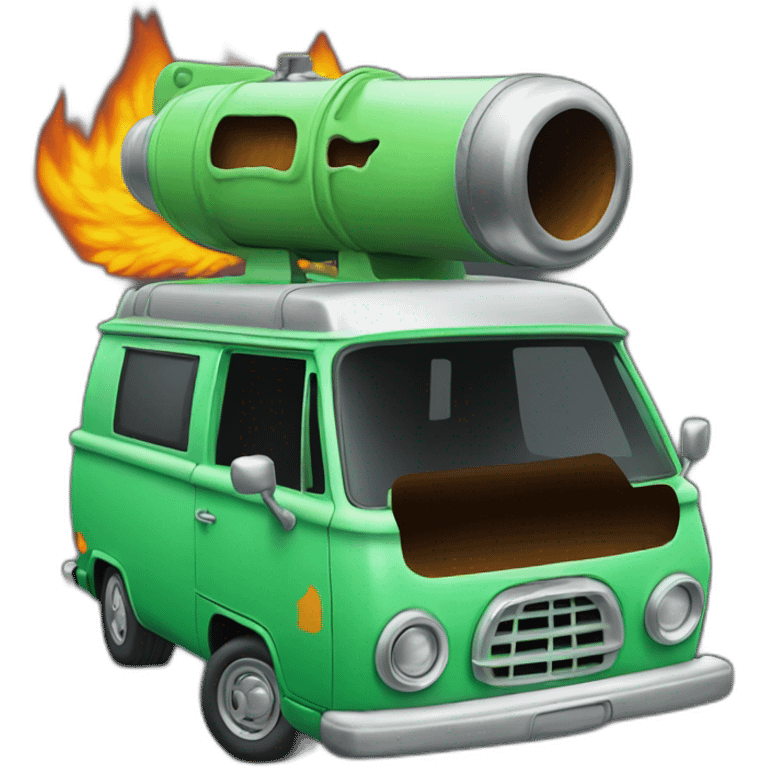 mystery machine fire tailpipe emoji