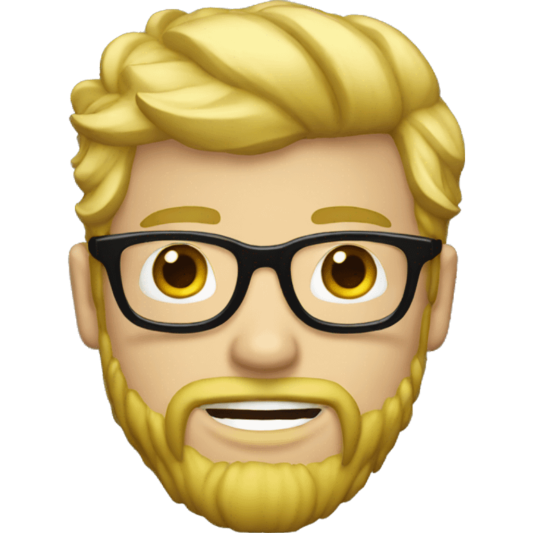 blonde guy with a crown glasses and blonde beard emoji