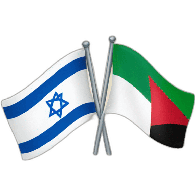 israel and palestine flags, together emoji