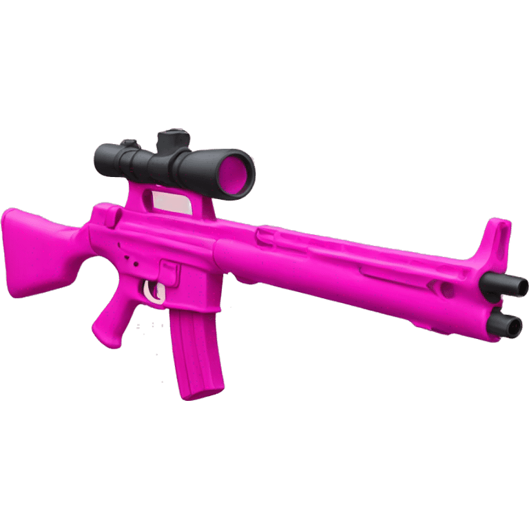 Pink rifle emoji