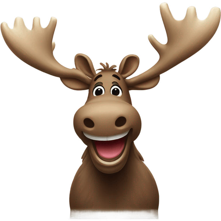 Happy moose emoji