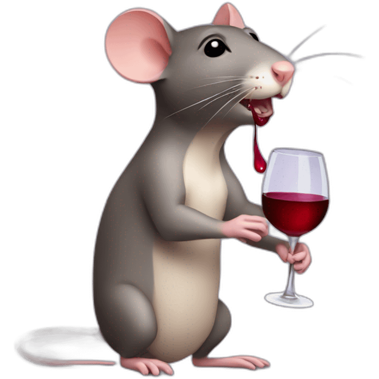 Rat drink wine emoji