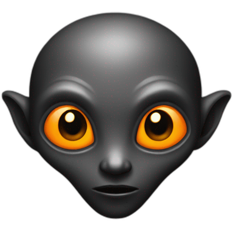 alien black with orange details emoji