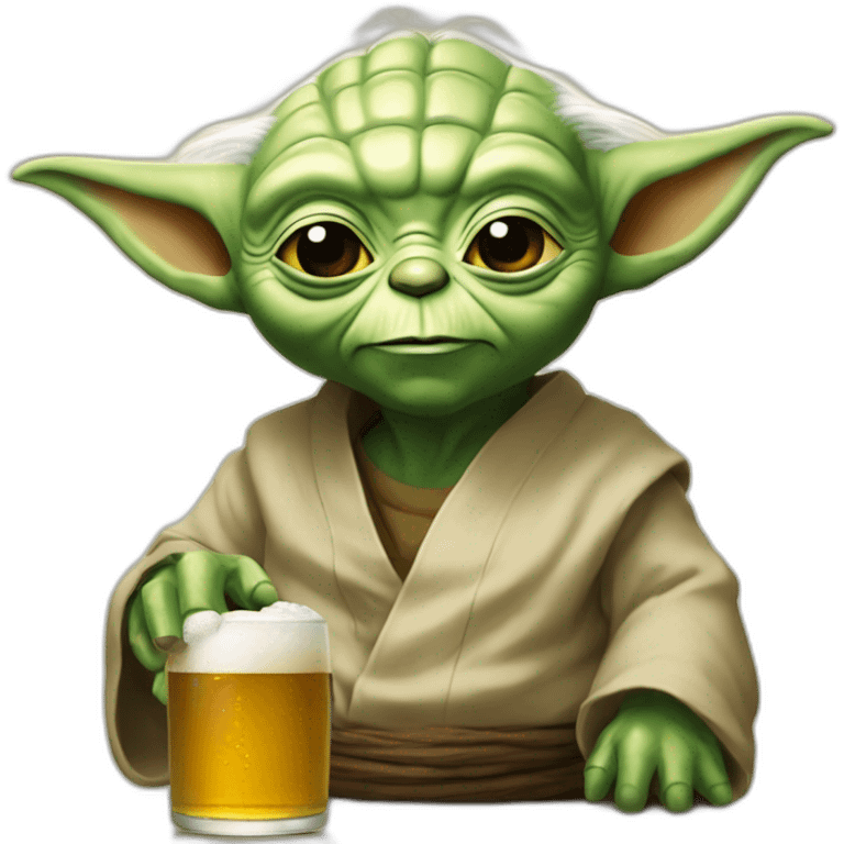 yoda qui boit une biere emoji