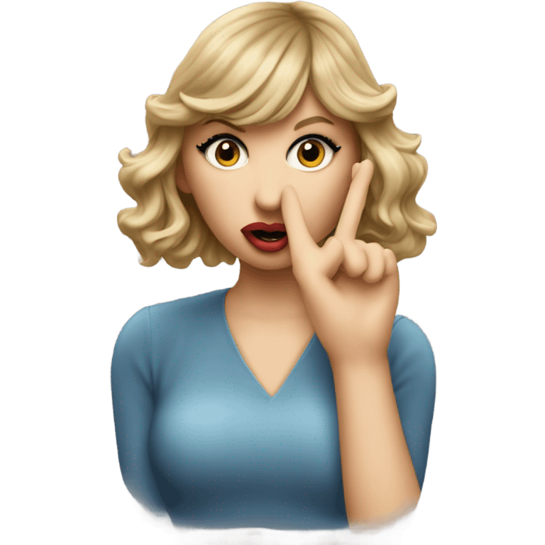 Taylor swift shushing emoji