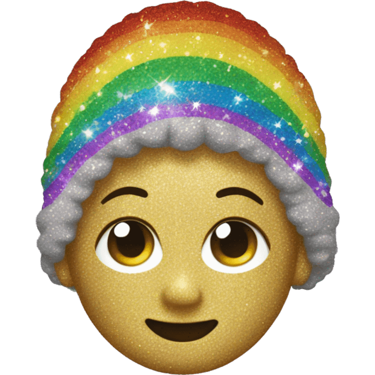 Glitter rainbow emoji