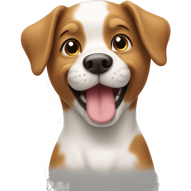 Cute dog saying hi emoji