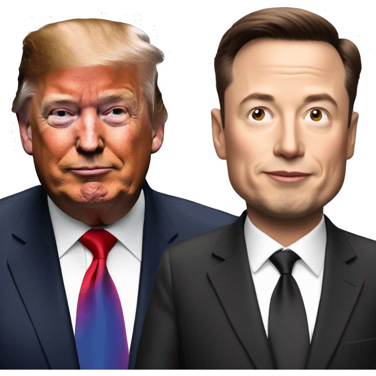 Trump and Musk winning emoji