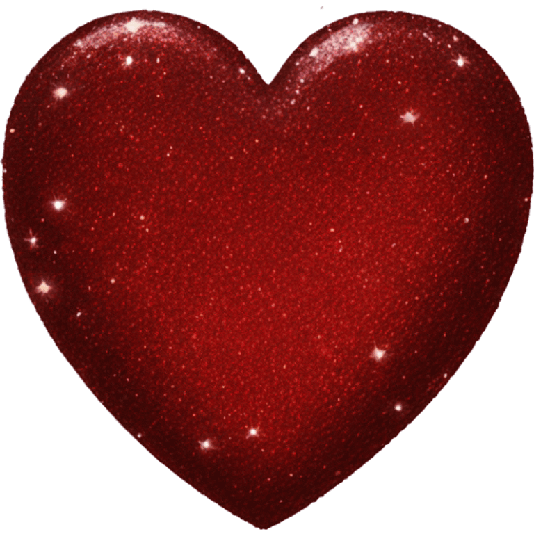 glittery dark red heart emoji