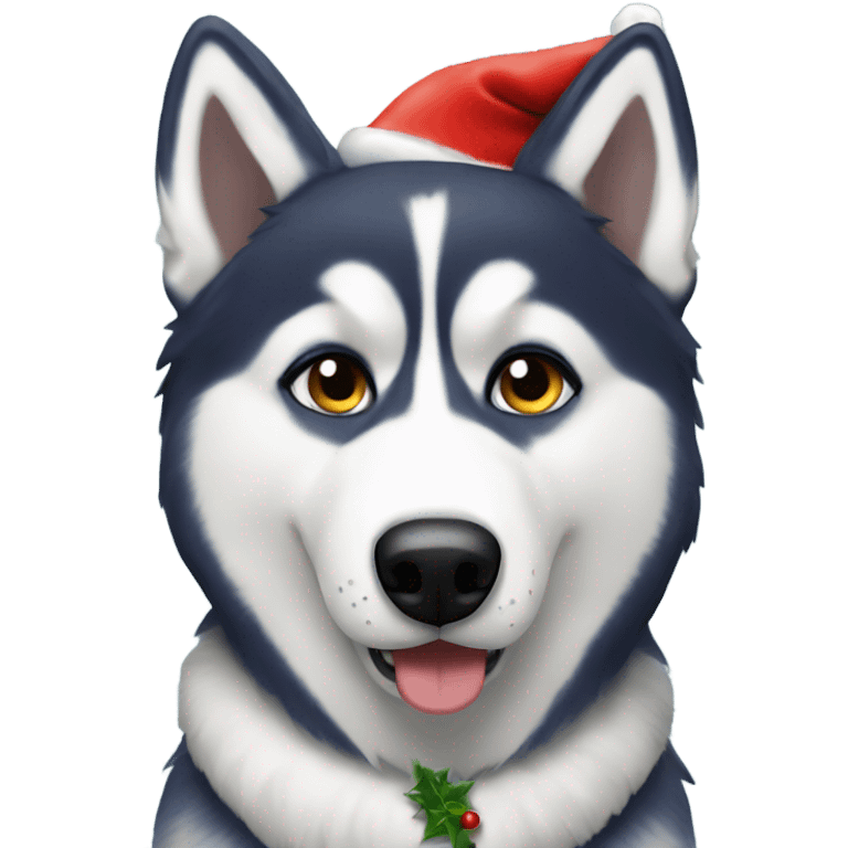 Husky Christmas  emoji