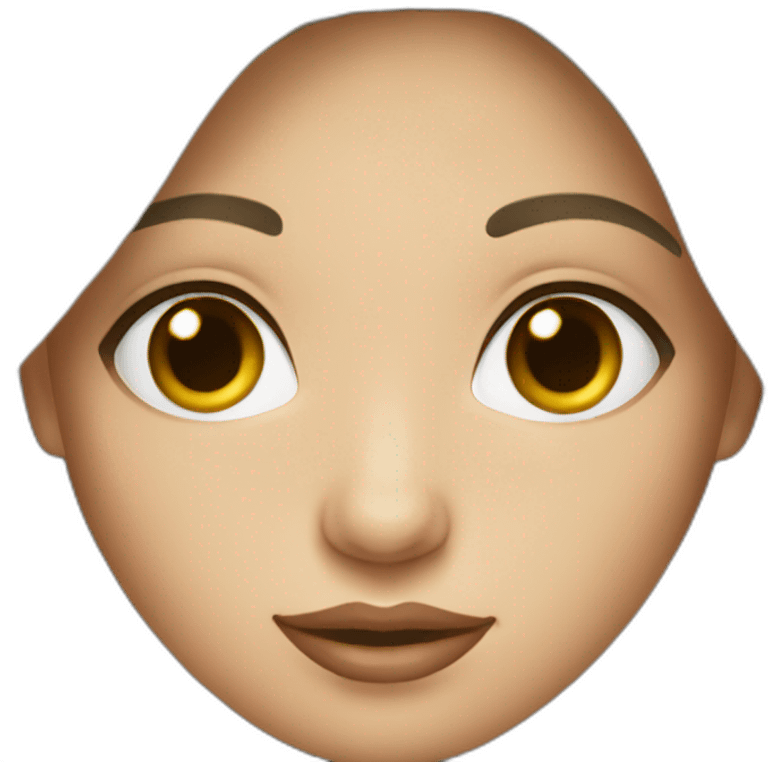 Designer brunette girl with blue eyes emoji