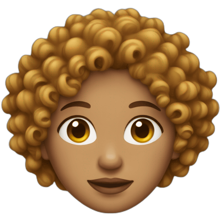 Curly hair woman emoji