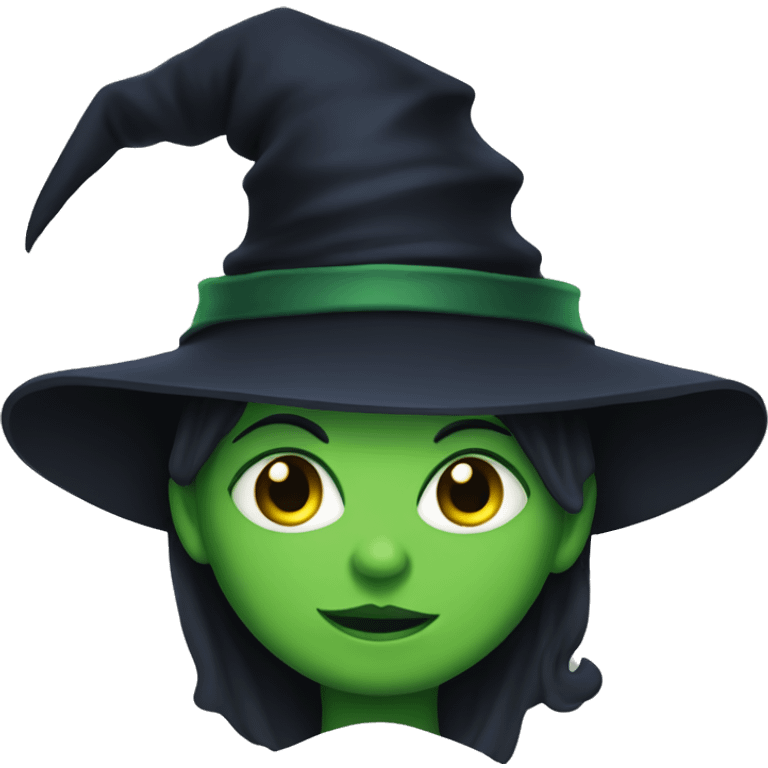 elphaba with a witch hat emoji